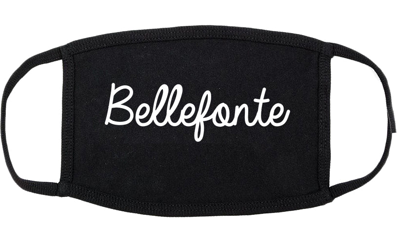 Bellefonte Pennsylvania PA Script Cotton Face Mask Black
