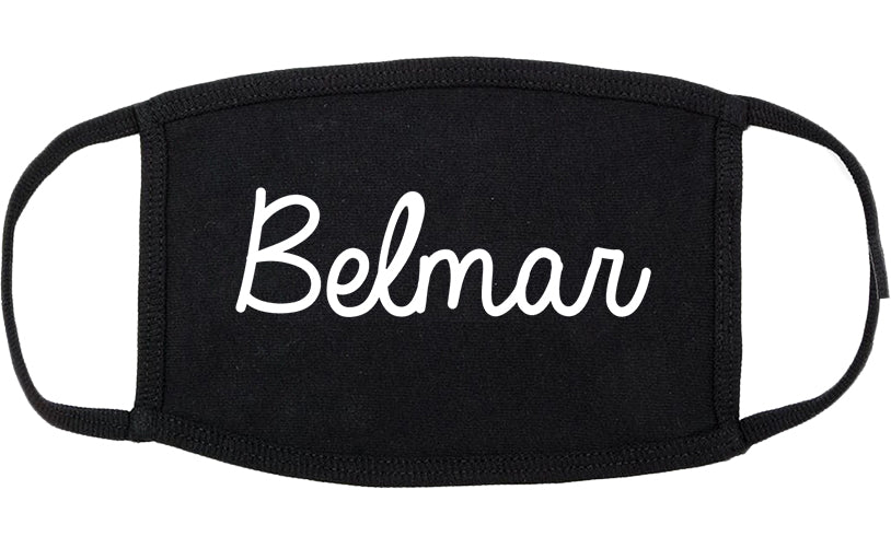 Belmar New Jersey NJ Script Cotton Face Mask Black