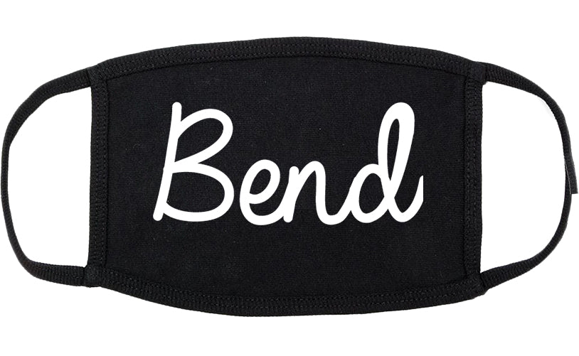 Bend Oregon OR Script Cotton Face Mask Black