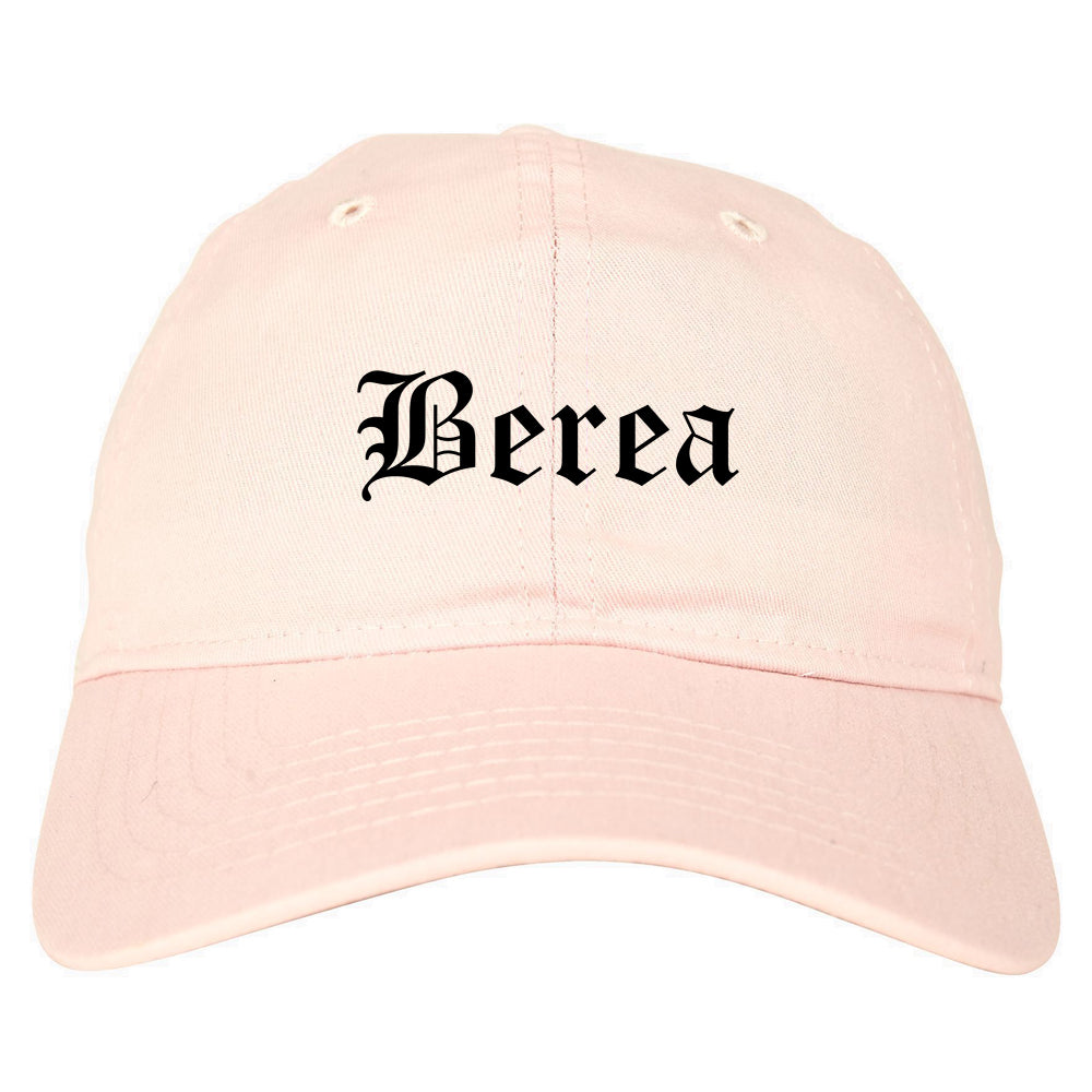 Berea Kentucky KY Old English Mens Dad Hat Baseball Cap Pink