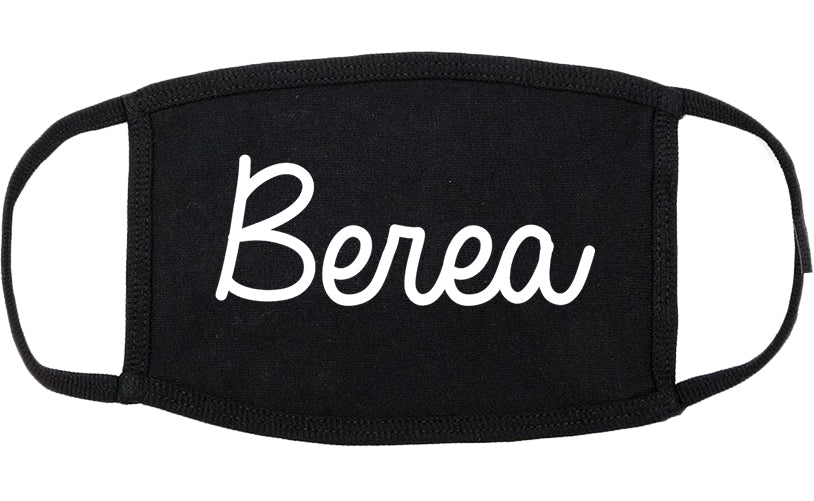 Berea Ohio OH Script Cotton Face Mask Black