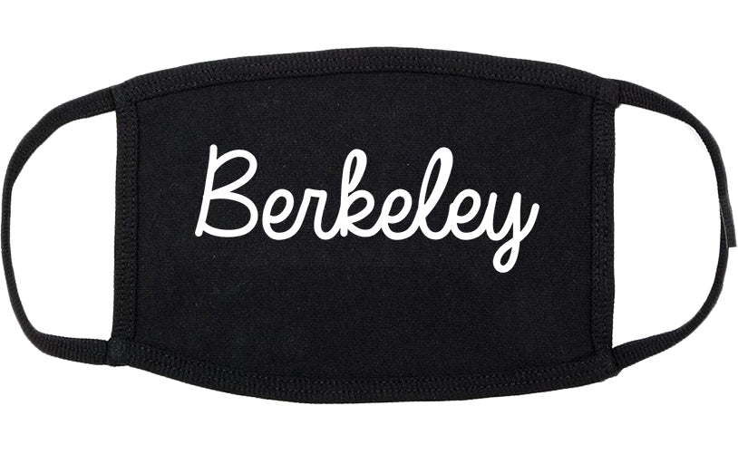 Berkeley Illinois IL Script Cotton Face Mask Black
