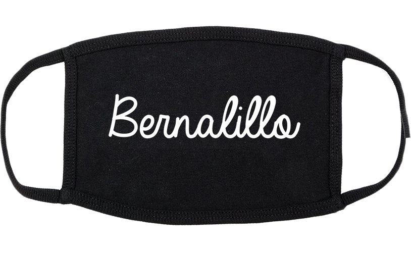 Bernalillo New Mexico NM Script Cotton Face Mask Black