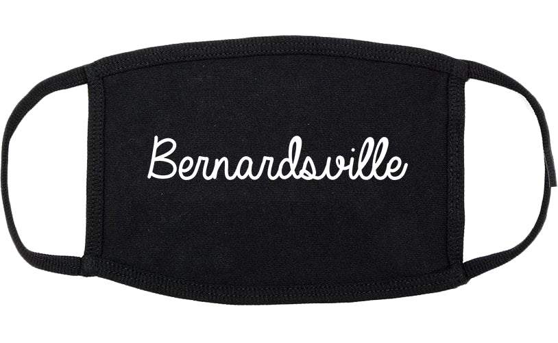 Bernardsville New Jersey NJ Script Cotton Face Mask Black