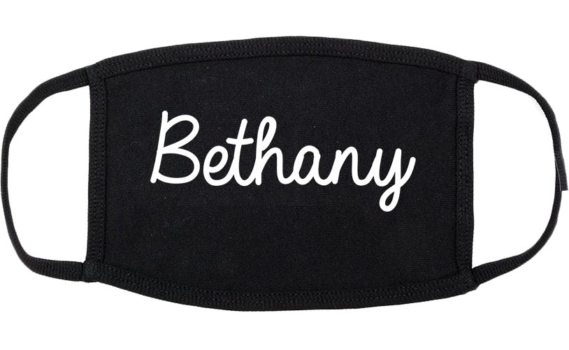 Bethany Oklahoma OK Script Cotton Face Mask Black