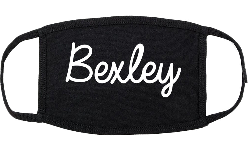 Bexley Ohio OH Script Cotton Face Mask Black