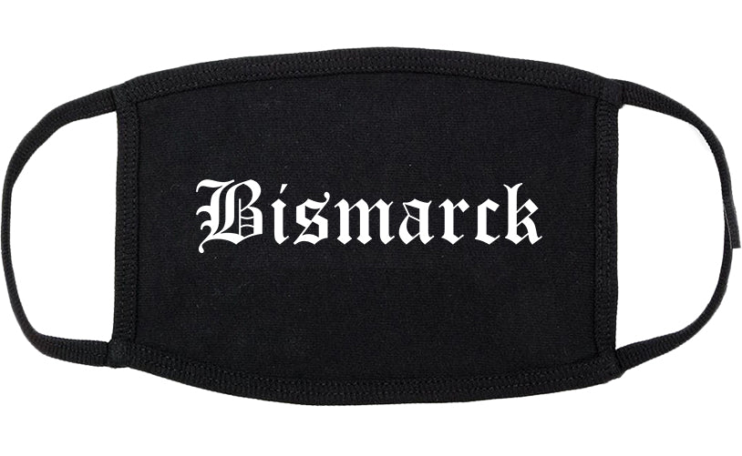 Bismarck North Dakota ND Old English Cotton Face Mask Black