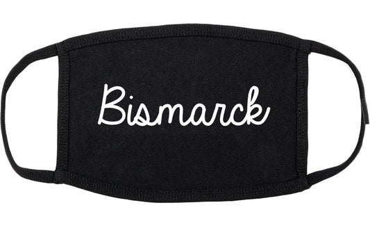 Bismarck North Dakota ND Script Cotton Face Mask Black