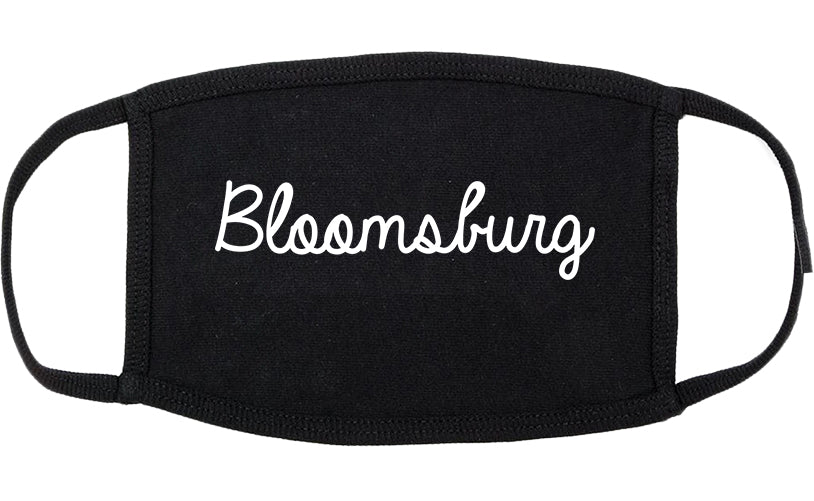 Bloomsburg Pennsylvania PA Script Cotton Face Mask Black