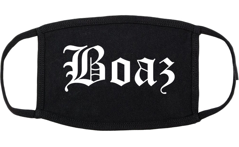Boaz Alabama AL Old English Cotton Face Mask Black