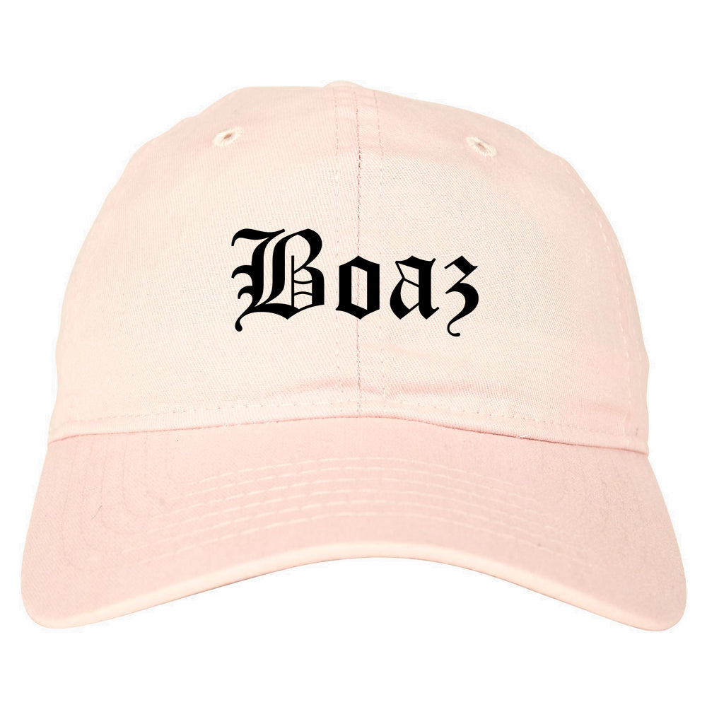 Boaz Alabama AL Old English Mens Dad Hat Baseball Cap Pink
