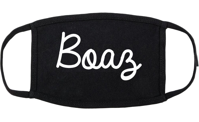 Boaz Alabama AL Script Cotton Face Mask Black