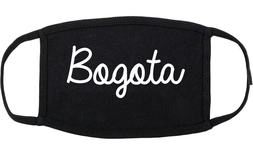 Bogota New Jersey NJ Script Cotton Face Mask Black