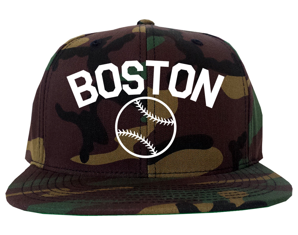Boston Baseball Boston Massachusetts Mens Snapback Hat Camo