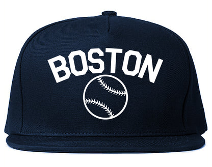 Boston Baseball Boston Massachusetts Mens Snapback Hat Navy Blue