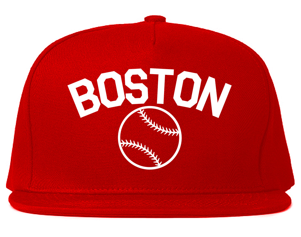 Boston Baseball Boston Massachusetts Mens Snapback Hat Red