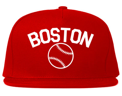 Boston Baseball Boston Massachusetts Mens Snapback Hat Red