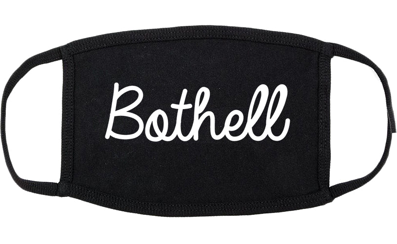 Bothell Washington WA Script Cotton Face Mask Black