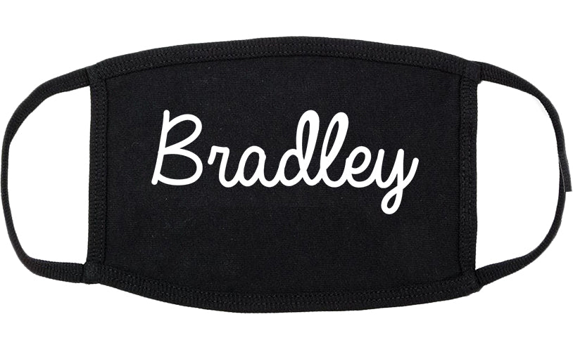 Bradley Illinois IL Script Cotton Face Mask Black