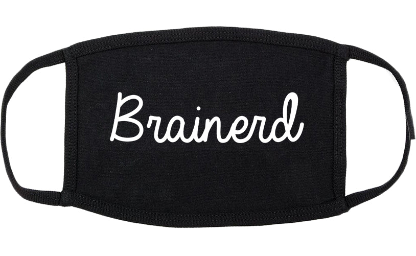 Brainerd Minnesota MN Script Cotton Face Mask Black