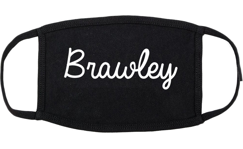 Brawley California CA Script Cotton Face Mask Black