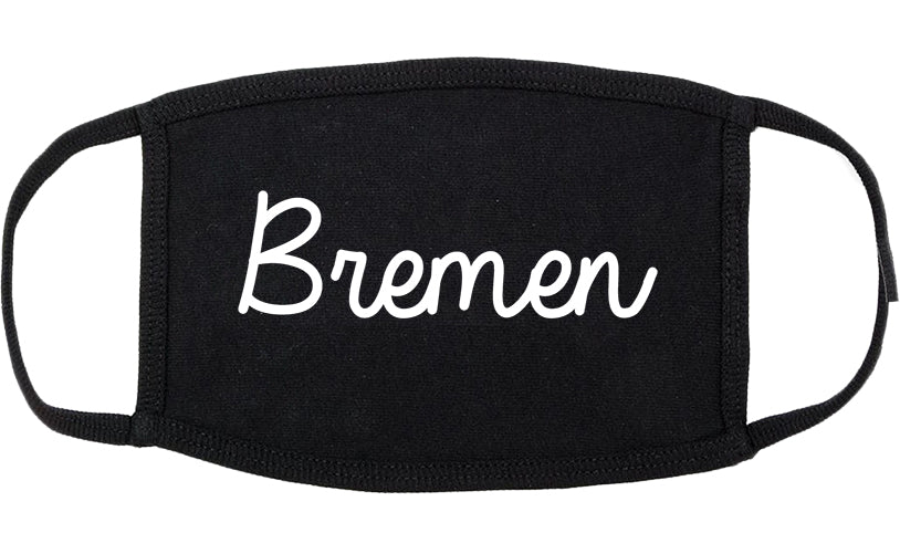 Bremen Georgia GA Script Cotton Face Mask Black