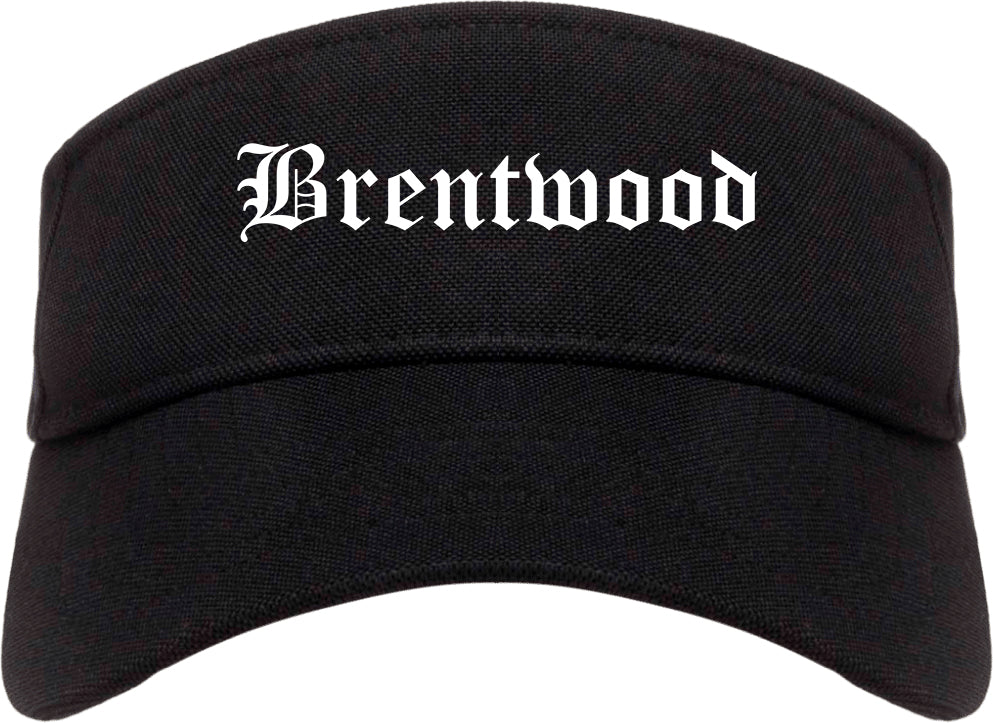 Brentwood Missouri MO Old English Mens Visor Cap Hat Black