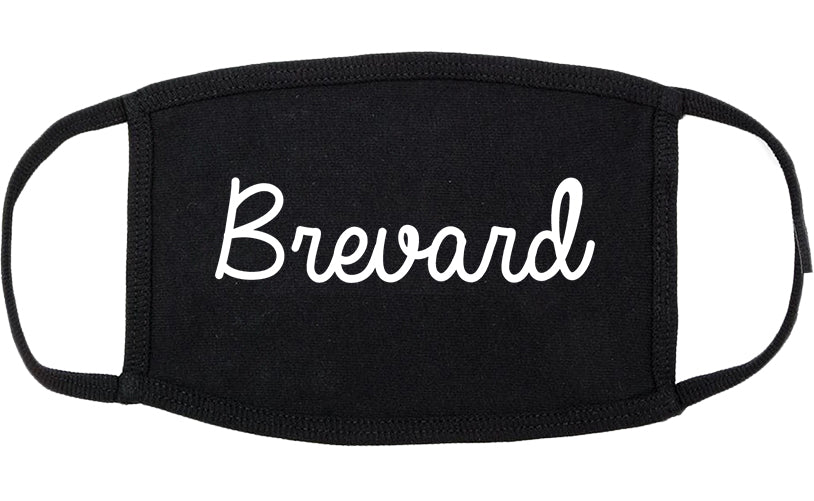 Brevard North Carolina NC Script Cotton Face Mask Black
