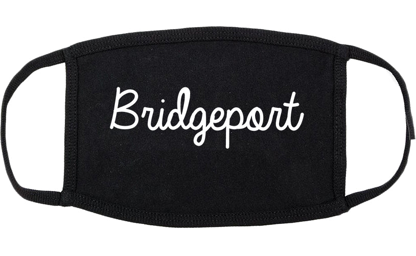 Bridgeport West Virginia WV Script Cotton Face Mask Black