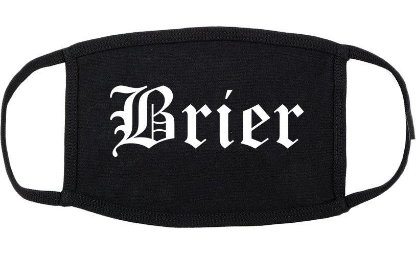 Brier Washington WA Old English Cotton Face Mask Black