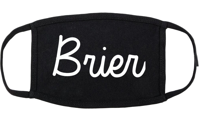 Brier Washington WA Script Cotton Face Mask Black