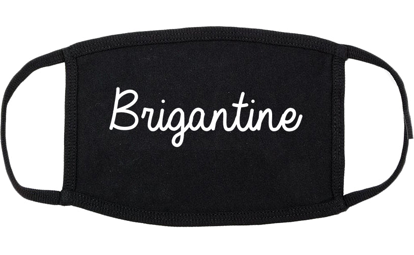 Brigantine New Jersey NJ Script Cotton Face Mask Black