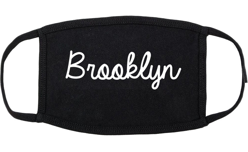 Brooklyn Ohio OH Script Cotton Face Mask Black