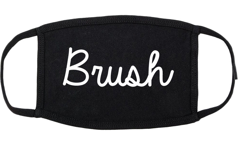 Brush Colorado CO Script Cotton Face Mask Black
