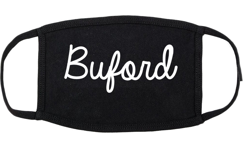 Buford Georgia GA Script Cotton Face Mask Black
