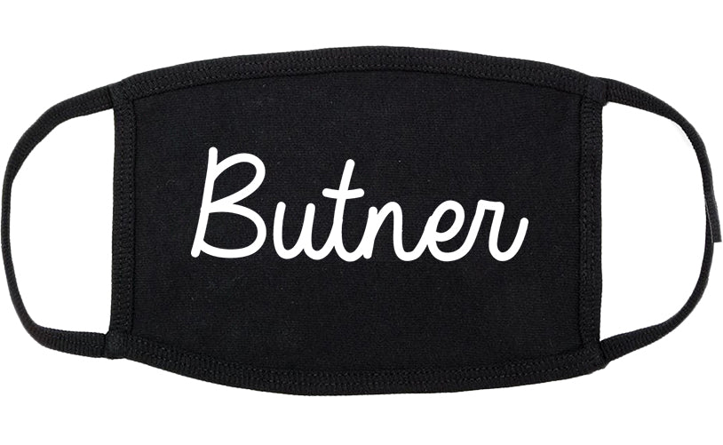 Butner North Carolina NC Script Cotton Face Mask Black