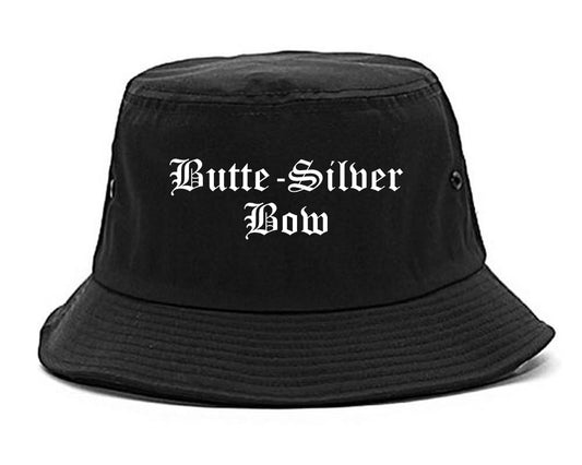 Butte Silver Bow Montana MT Old English Mens Bucket Hat Black