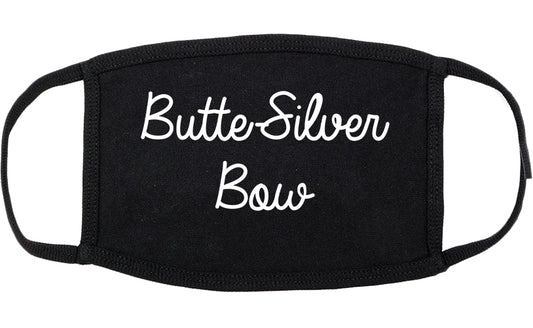 Butte Silver Bow Montana MT Script Cotton Face Mask Black