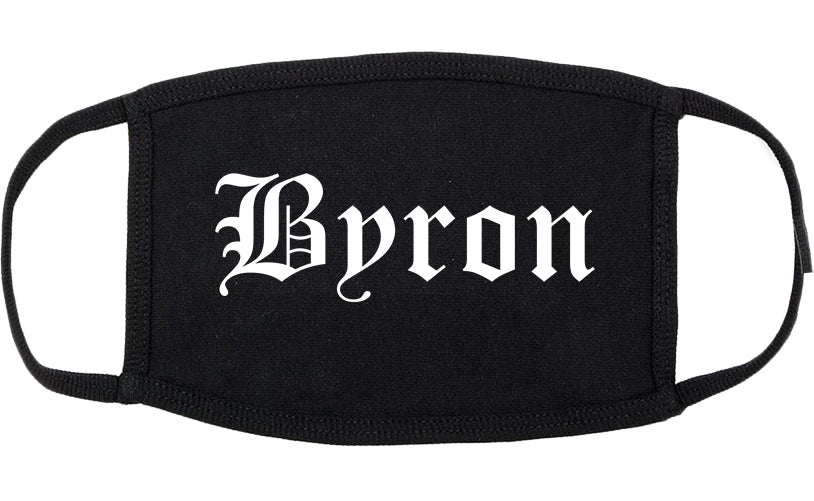 Byron Minnesota MN Old English Cotton Face Mask Black