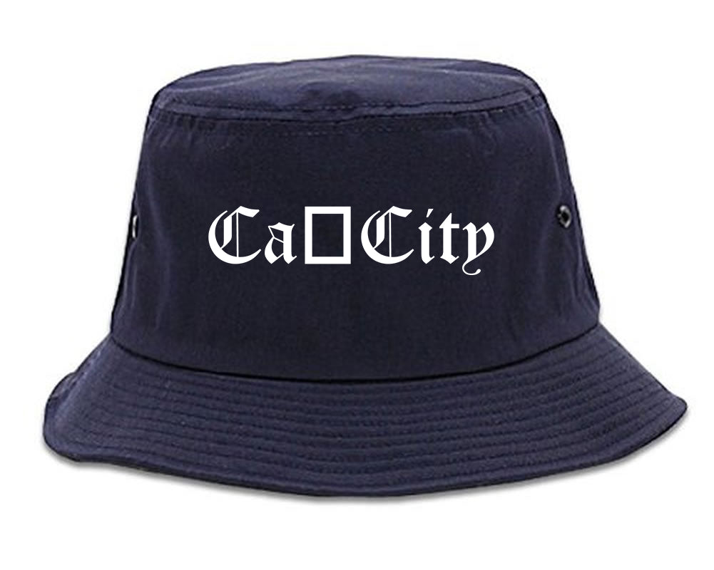 Cañon City Colorado CO Old English Mens Bucket Hat Navy Blue
