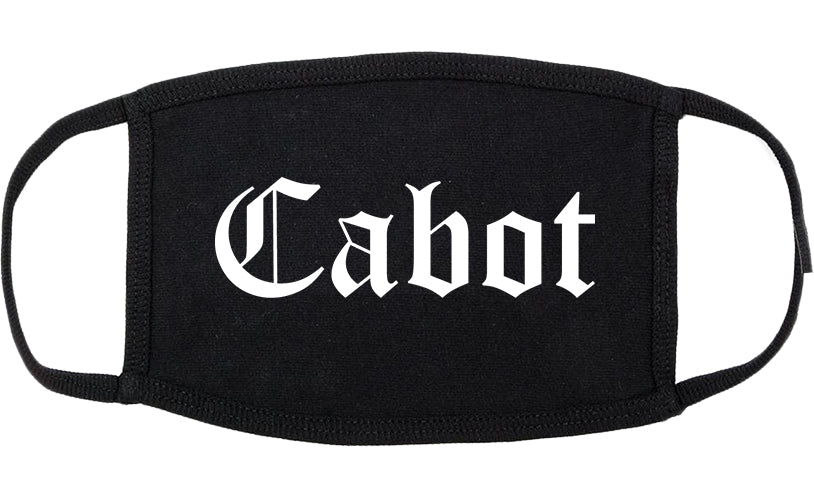 Cabot Arkansas AR Old English Cotton Face Mask Black