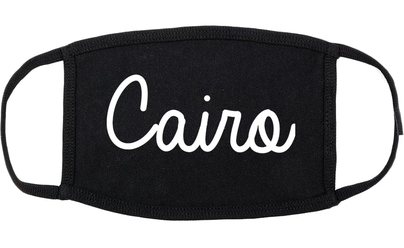 Cairo Georgia GA Script Cotton Face Mask Black