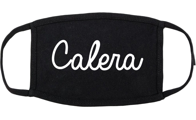 Calera Alabama AL Script Cotton Face Mask Black