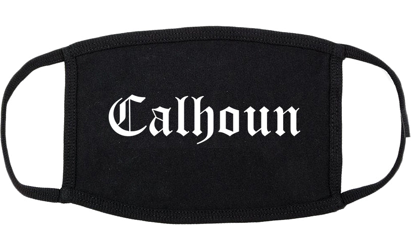 Calhoun Georgia GA Old English Cotton Face Mask Black