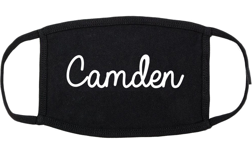 Camden New Jersey NJ Script Cotton Face Mask Black