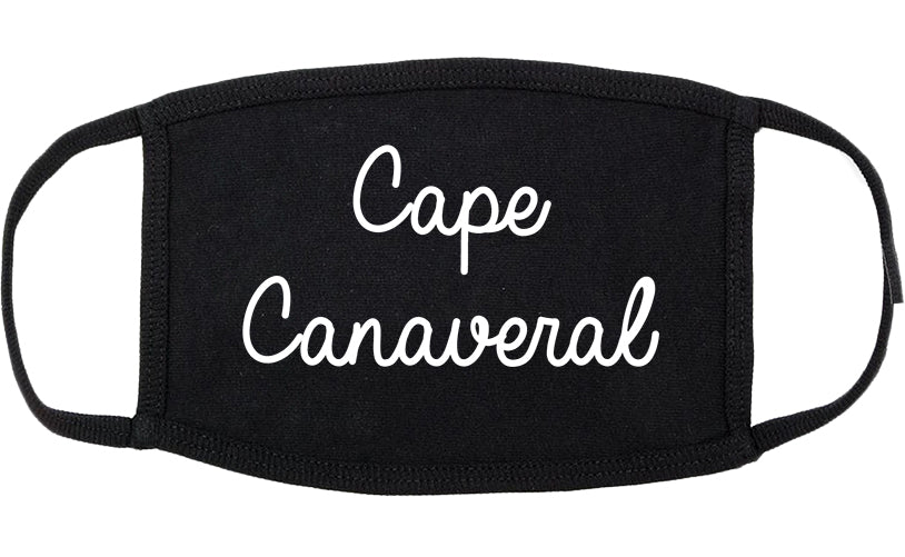 Cape Canaveral Florida FL Script Cotton Face Mask Black