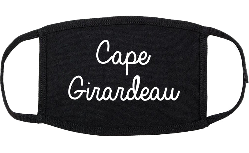 Cape Girardeau Missouri MO Script Cotton Face Mask Black