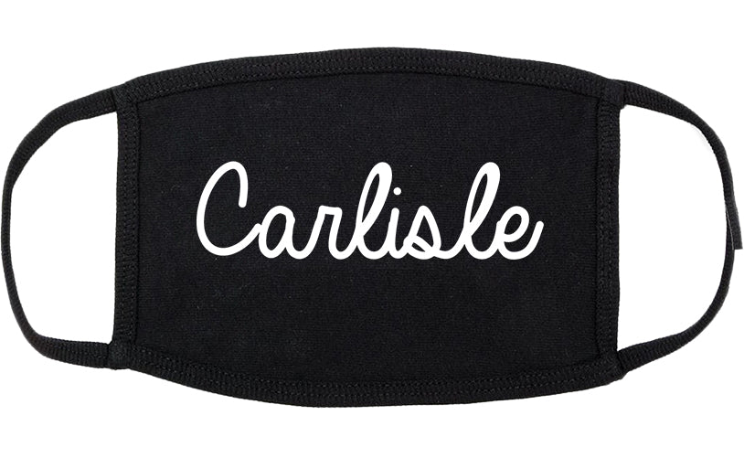 Carlisle Ohio OH Script Cotton Face Mask Black
