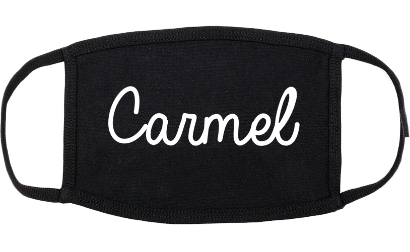 Carmel Indiana IN Script Cotton Face Mask Black