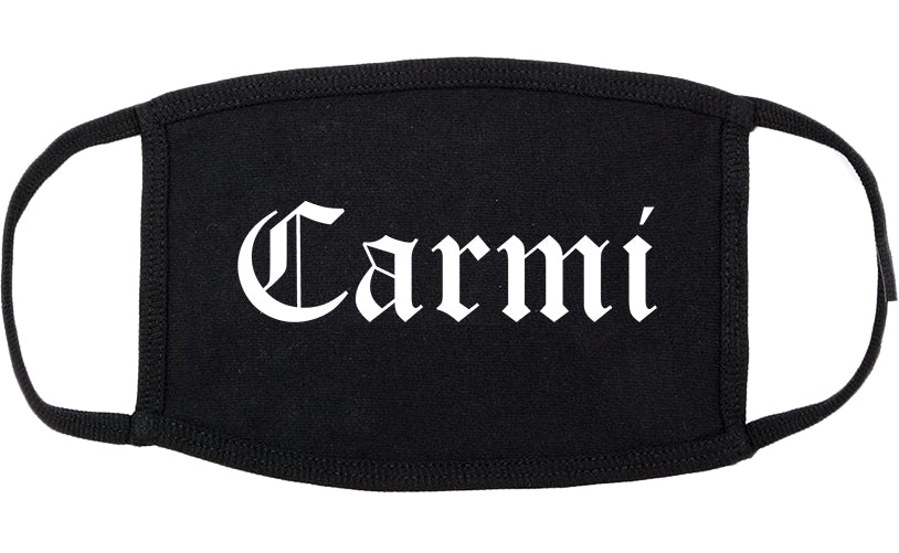 Carmi Illinois IL Old English Cotton Face Mask Black